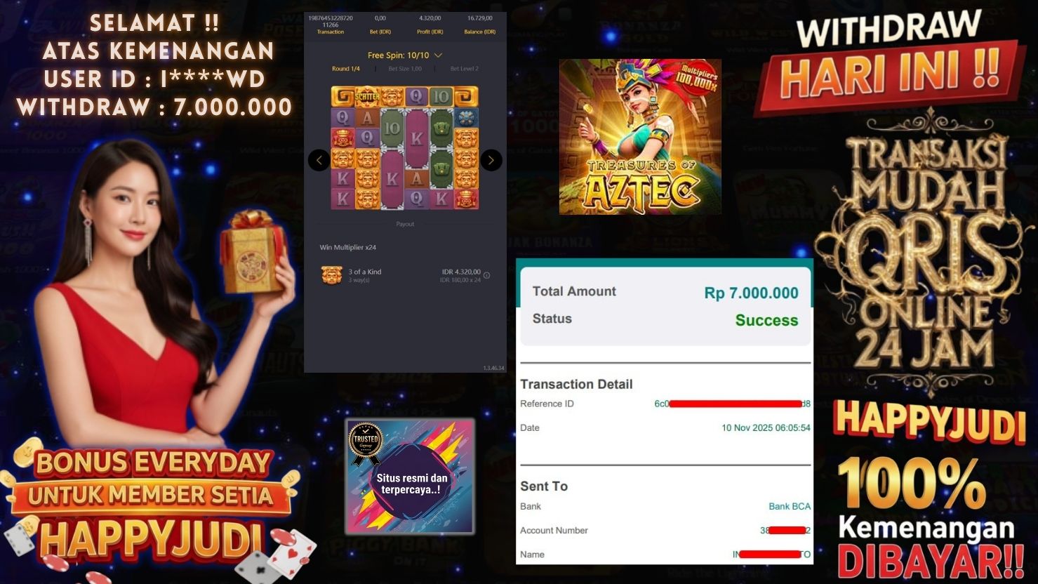HAPPYJUDI JACKPOT SLOT TREASURES OF AZTEC